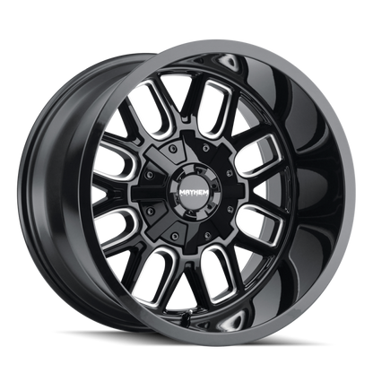 Mayhem 8107 Cogent 22x10 / 6x135 BP / -19mm Offset / 106mm Hub Black w/ Milled Spokes Wheel