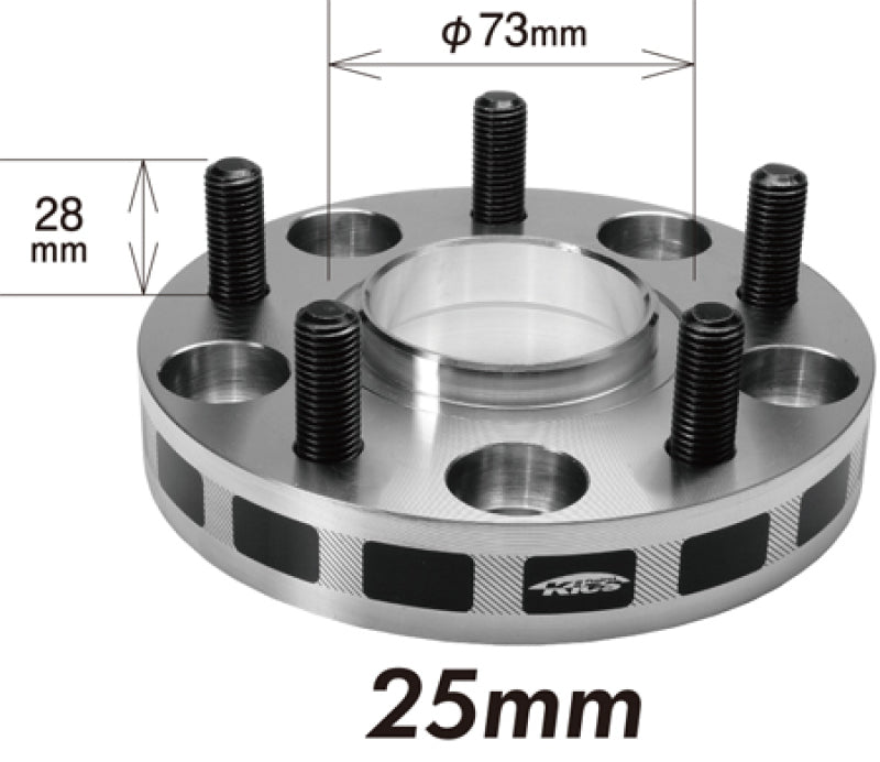 Project Kics 25mm Thick 12x1.25 66mm Hub 5-114.3 Wide Tread Spacers