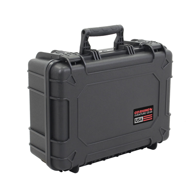 Go Rhino XVenture Gear Hard Case - Medium 18in. / Lockable / IP67 / Automatic Air Valve - Tex. Black