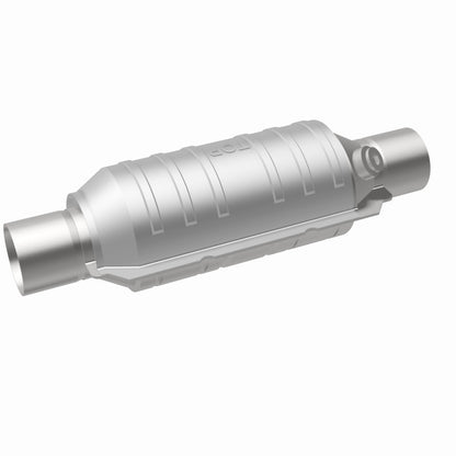 MagnaFlow Univ Cat Conv 2in Inlet/Outlet Ctr/Ctr Round 11in Body L x 5.125in W x 15in Overall L