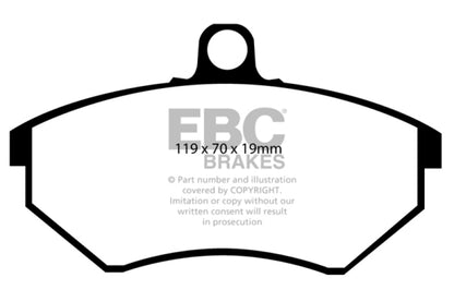 EBC 89-93 Volkswagen Corrado 1.8 Supercharged Ultimax2 Front Brake Pads