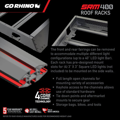 Go Rhino SRM 400 Roof Rack - 68in