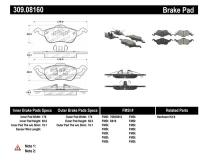 StopTech Performance Brake Pads