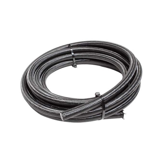 Snow 8AN Braided Stainless PTFE Hose - 15ft (Black)