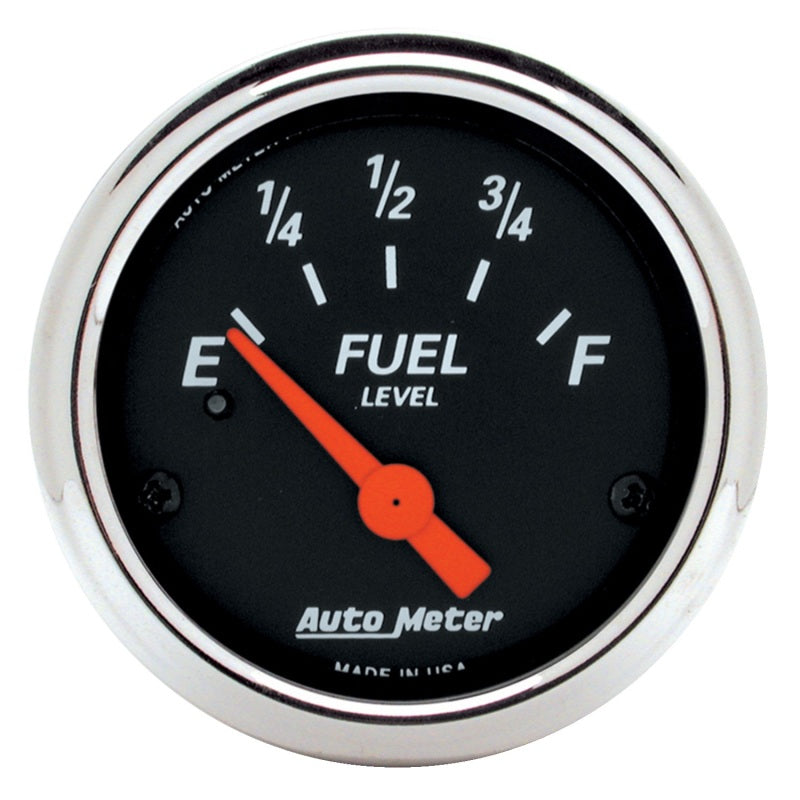 Autometer Designer Black  2-1/16in Black Fuel Level Gauge