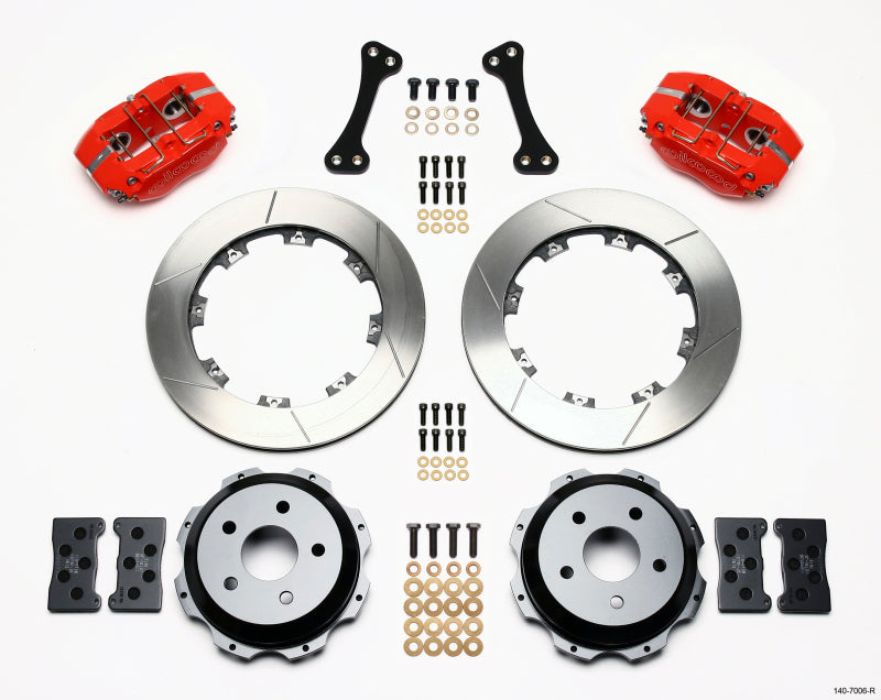 Wilwood Dynapro Rear Kit 12.19in Red Subaru Impreza WRX