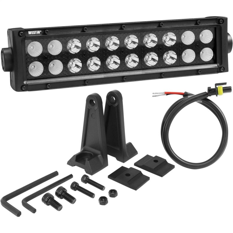 Westin B-FORCE LED Light Bar Double Row 10 inch Combo w/3W Cree - Black