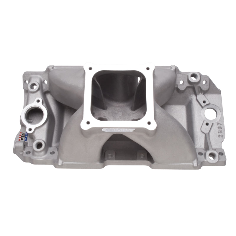 Edelbrock Manifold BBC Super Victor 632 Tall Deck Conventional Rect Port Heads