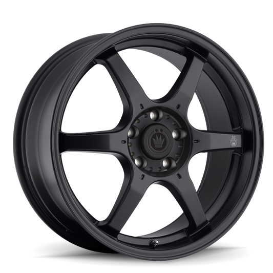 Konig Backbone 16x7 4x100 ET40 Matte Black Milling Logo on Spoke