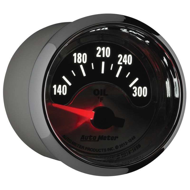 Autometer American Muscle 2-1/16in Short Sweep Electric 140-300 Deg F Oil Temp Gauge