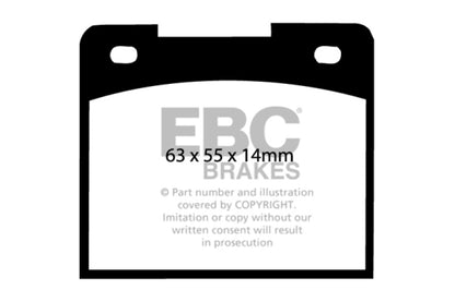 EBC 64-66 Ford Cortina 1.2 Ultimax2 Front Brake Pads