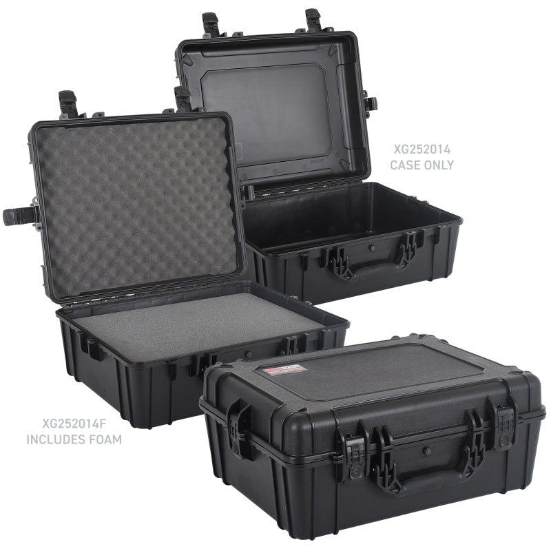 Go Rhino XVenture Gear Hard Case - Large 25in. / Lockable / IP67 / Automatic Air Valve - Tex. Black