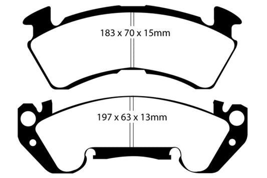 EBC 92-96 Chevrolet Caprice 4.3 Police Ultimax2 Front Brake Pads