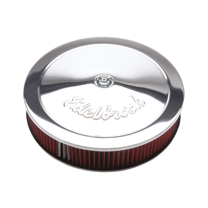 Edelbrock Air Cleaner Pro-Flo Series Round 14 In Diameter Cloth Element Chrome