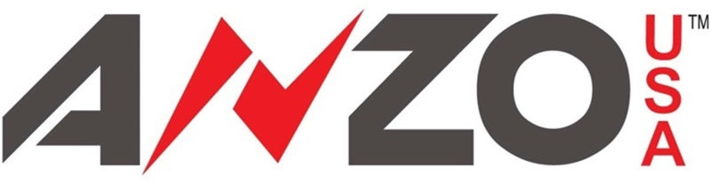 ANZO Protective Lens Universal 6in HID Black Protective Lens w/ ANZO USA Logo (Pair)