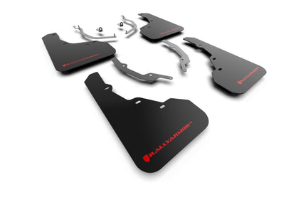 Rally Armor 22-26 Hyundai Santa Cruz Black UR Mud Flap w/Red Logo