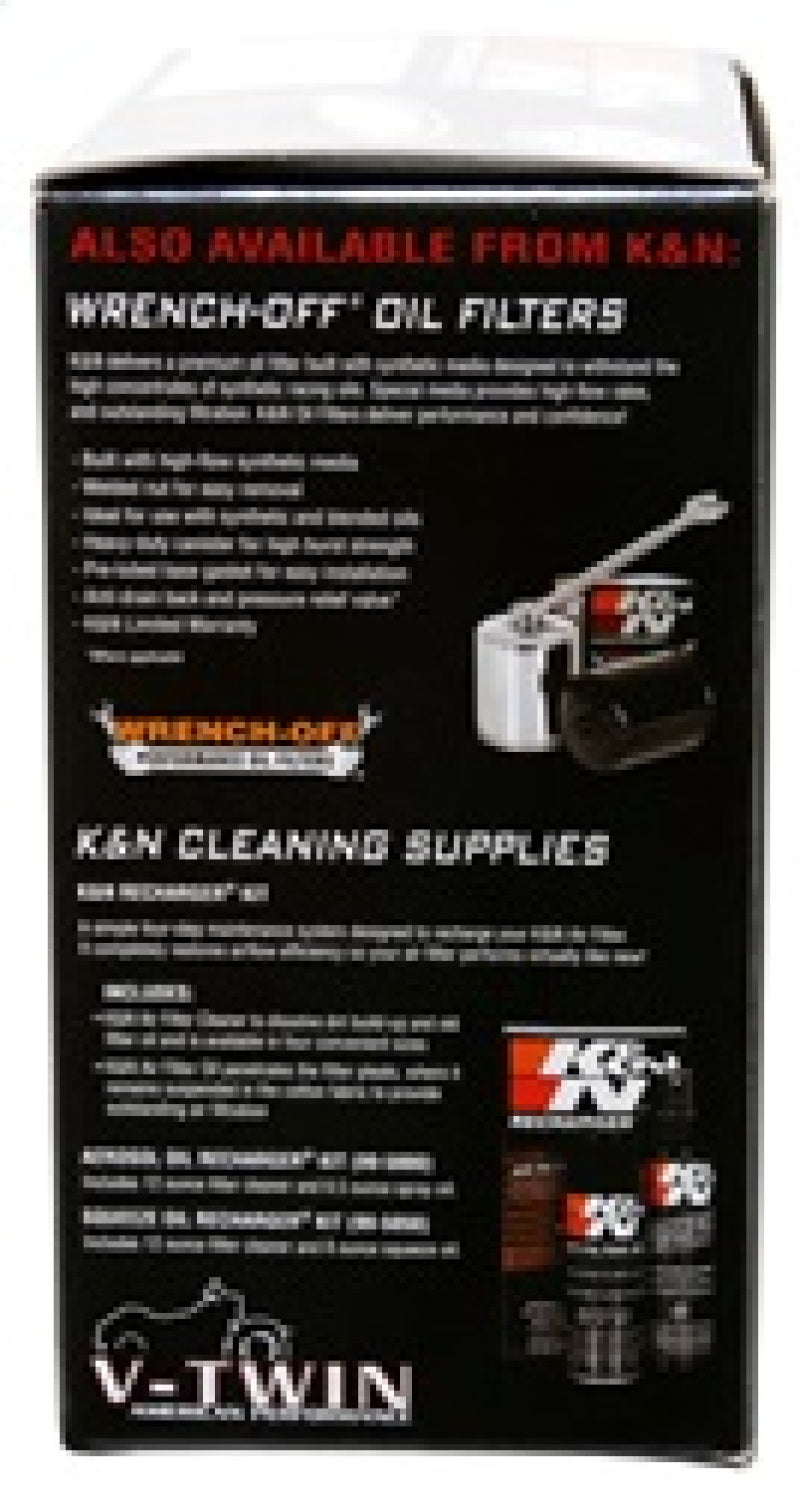 K&N 4in ID / 5.25in OD / 2in H Custom Assembly Filter designed to fit Harley-Davidson Motorcycles