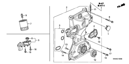 Honda - Front Chain Case Crank Oil Seal (43x58x7)