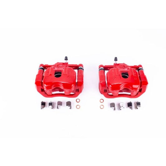 Power Stop 96-00 Toyota RAV4 Front Red Calipers w/Brackets - Pair