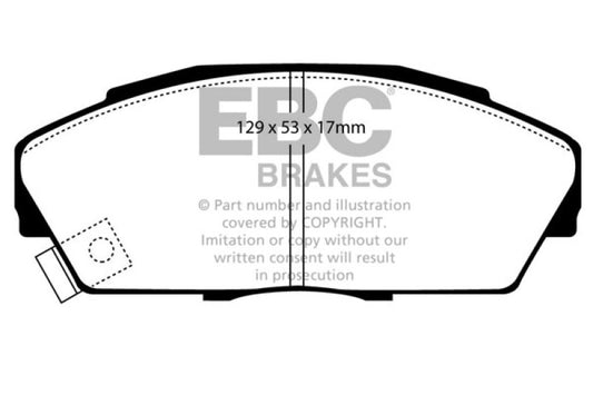 EBC 92-94 Acura Integra 1.7 Vtec Greenstuff Front Brake Pads