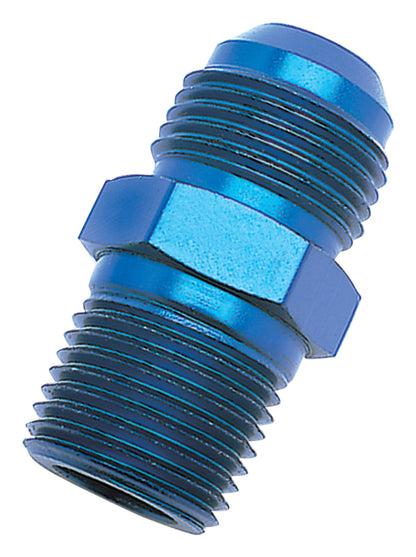 Russell Performance -4 AN to 1/4in NPT Straight Flare to Pipe (Blue)