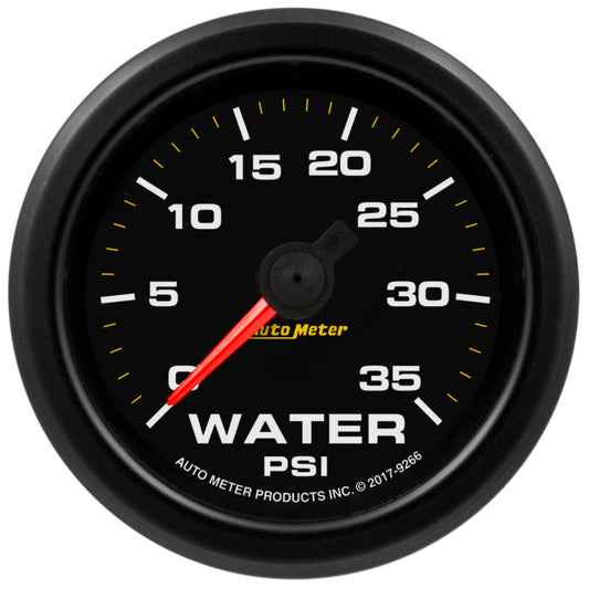 Autometer Extreme Environment 2-1/16in 35PSI Water Pressure Gauge w/ Warning