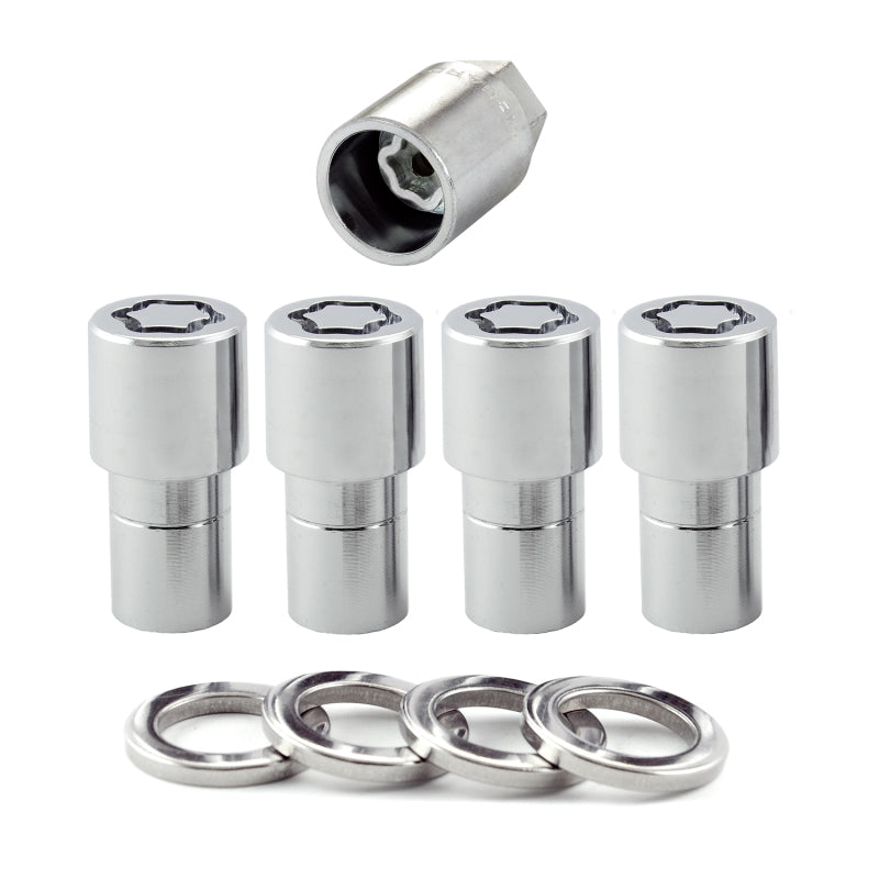 McGard Wheel Lock Nut Set - 4pk. (Long Shank Seat) 7/16-20 / 13/16 Hex / 1.75in. Length - Chrome