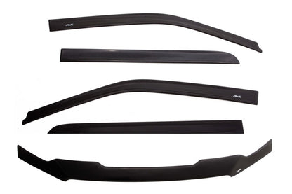 AVS 15-16 GMC Sierra 2500 Ext. Cab Ventvisor & Aeroskin Deflector Combo Kit - Matte Black