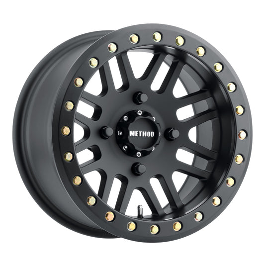 Method MR406 UTV Beadlock 15x10 / 5+5/0mm Offset / 4x136 / 106mm CB Matte Black Wheel