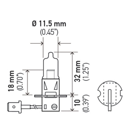 Hella H3 24V/70W PK22s T3.25 Halogen Bulb