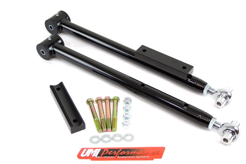 UMI Performance 91-96 Impala SS Adjustable Extended Length Lower Control Arms- Rod Ends