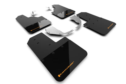 Rally Armor 21-25 Ford Bronco (Steel Bmpr - NO Rptr/Sprt - NO RR/RB) Blk Mud Flap w/Cy Orange Logo