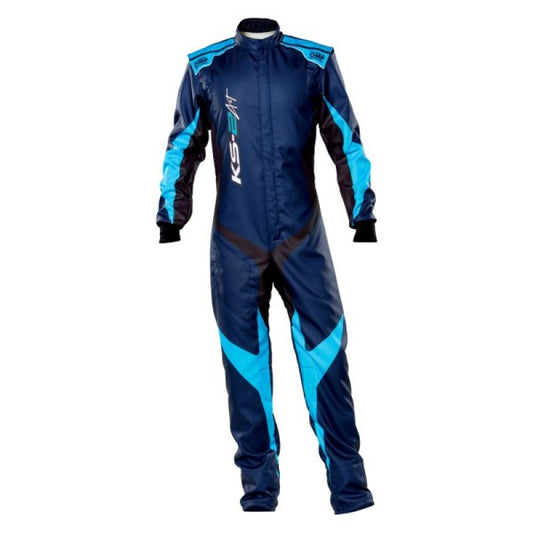 OMP KS-2 Art Suit Navy Blue/Cyan - Size 44