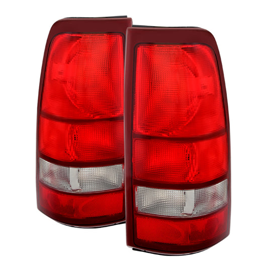 Xtune Chevy Silverado 99-02 / GMC Sierra 99-06 OE Style Tail Lights Red Clear ALT-JH-CS99-OE-RC