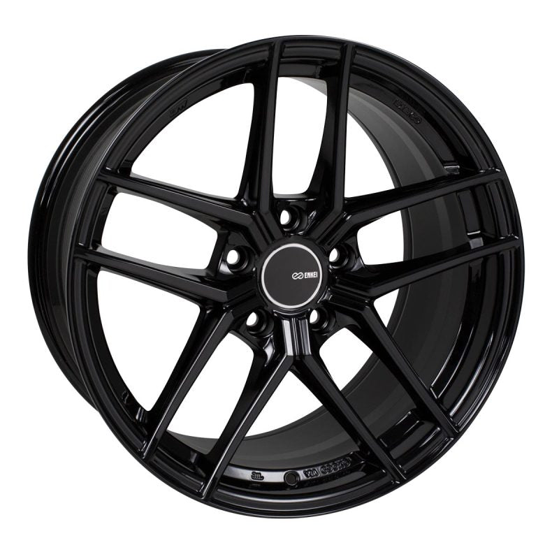 Enkei TY5 18x8 5x112 45mm Offset 72.6mm Bore Black Wheel