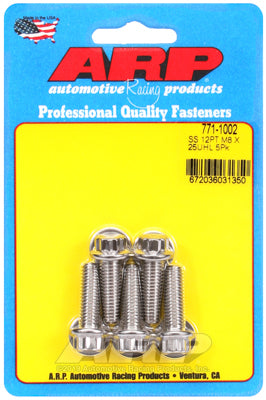 ARP - M8 x 1.25 x 25 12pt SS Bolts (5/pkg)