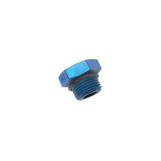 Russell Performance -4 AN Straight Thread Plug (Blue)