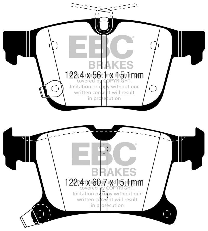 EBC 2016+ Chrysler Pacifica (RU) 3.6L Ultimax2 Rear Brake Pads