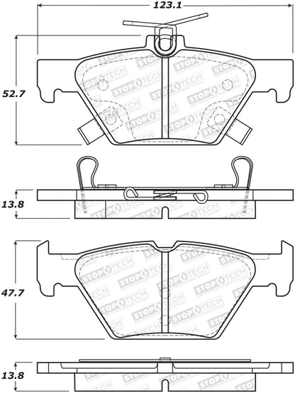 StopTech 16-21 WRX Street Brake Pads - Rear