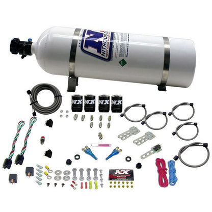 Nitrous Express Ford EFI Dual Stage Nitrous Kit (50-150HP x 2) w/15lb Bottle