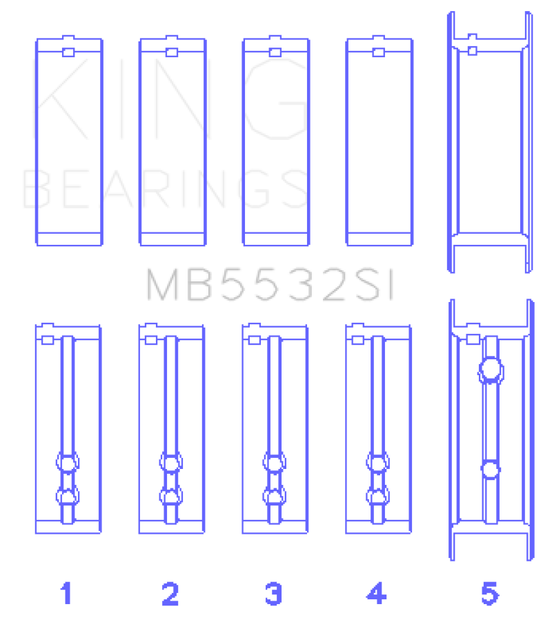 King Chevrolet 151/153 (Size STD) Main Bearing Set