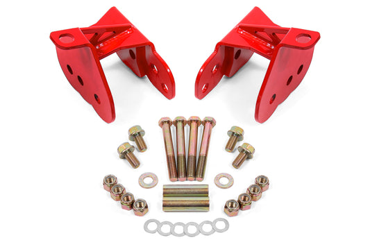 BMR 64-72 Chevy Chevelle Rear Control Arm Relocation Brackets - Red