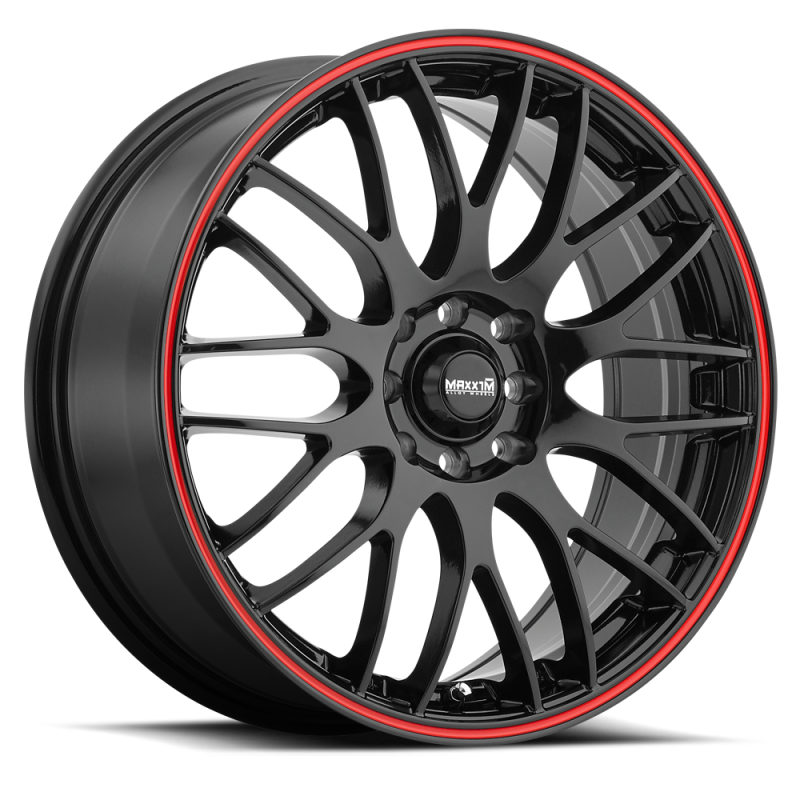 Maxxim Maze 17x7 10x110/115 ET40 Black/Red Stripe