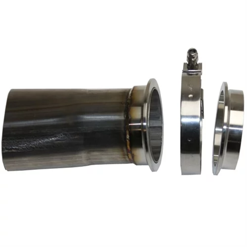 Granatelli 3in Round to 3in Oval Exhaust Pipe Adapter w/V-Band Connection