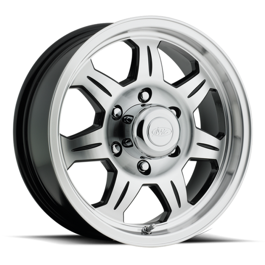 Raceline 870 Element 12x4in / 5x114.3 BP / 0mm Offset / 3.19mm Bore - Black & Machined Wheel