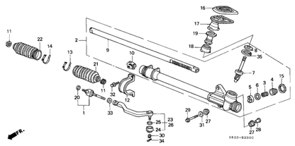 Acura - 1994-2001 Integra Left Outer Tie Rod