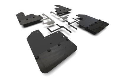Rally Armor 19-25 Jeep JT Gladiator (Mojave/Rubicon) Black Mud Flap w/Metallic Black Logo