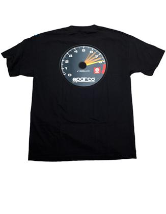 Sparco T-Shirt Tach Blk Lrg