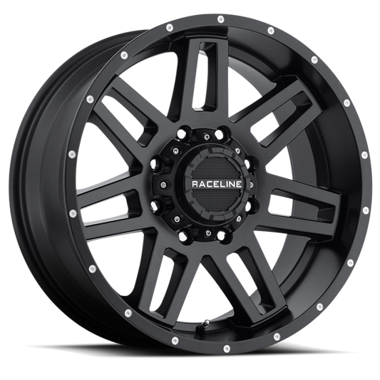 Raceline 931B Injector 18x9in / 5x127/5x135 BP / 18mm Offset / 87.1mm Bore - Satin Black Wheel