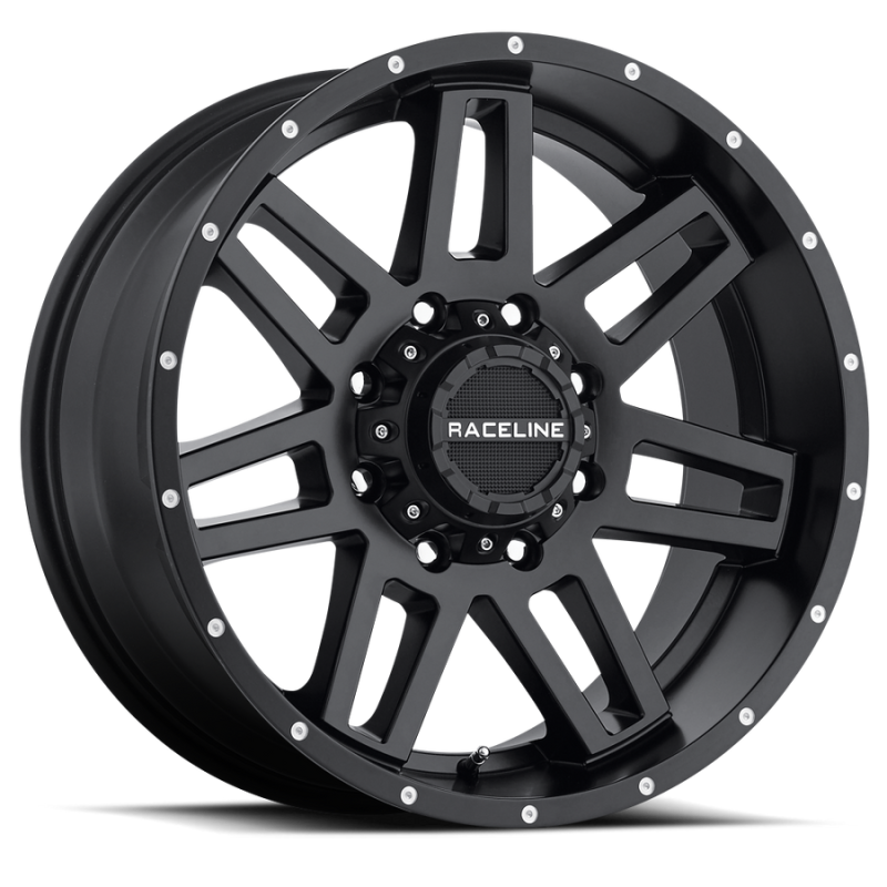 Raceline 931B Injector 16x8in / 5x127/5x139.7 BP / 0mm Offset / 87.1mm Bore - Satin Black Wheel